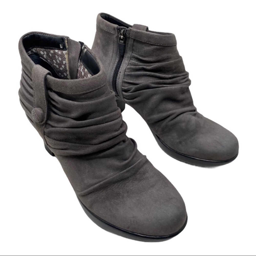 Dansko Shoes Size 37 US 6.5 Buffy Gray Zip Retro Ankle Boots Booties